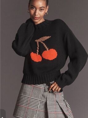 Pipa Icon Mock Sweater by Maeve Cherry/ Navy 🍒